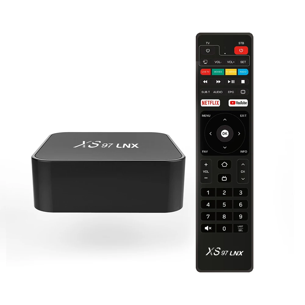 Professional Manufacturer XS97 LNX 4 Core 64bit Wi-Fi 2.4GHz 1+8GB linux  4k stb With good service