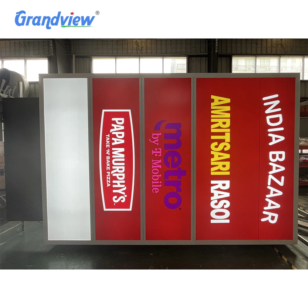 New Design Brand with Double-Sided RGB Led Illuminated Monument digital Signs commercial business monument sign for building