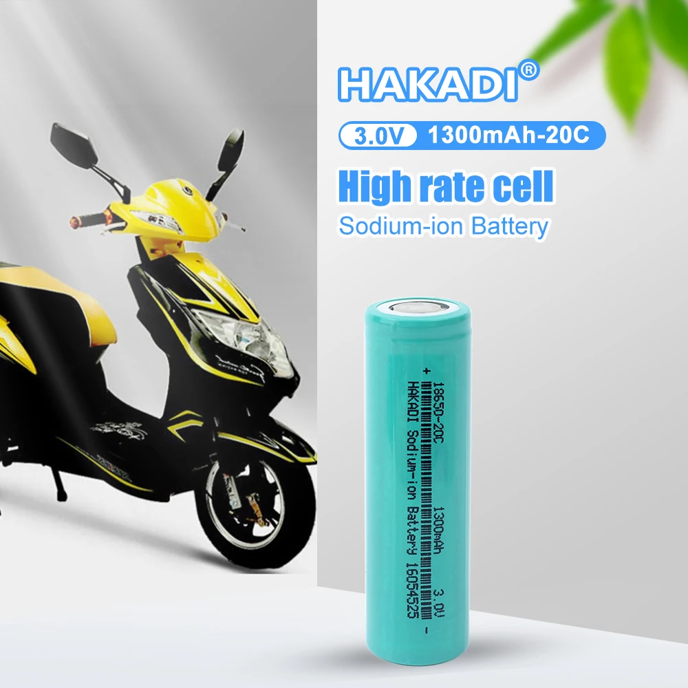 HAKADI 18650 NA ION 3V 1300mah 20C 26ah Sodium Battery sib Rechargeable Electric Scooter OEM/ODM LOGO
