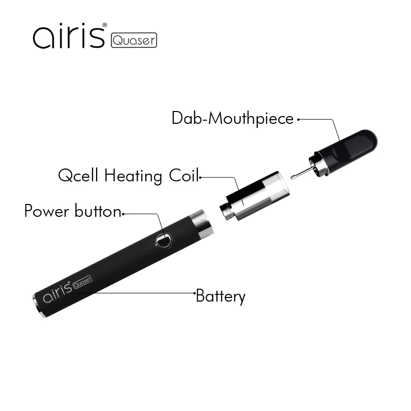 
Free Shipping Airistech Quaser Wax Vape Pen Kits 510 Battery Various Voltage with Dad Tool Monthpiece Dried herbs evaporator 
