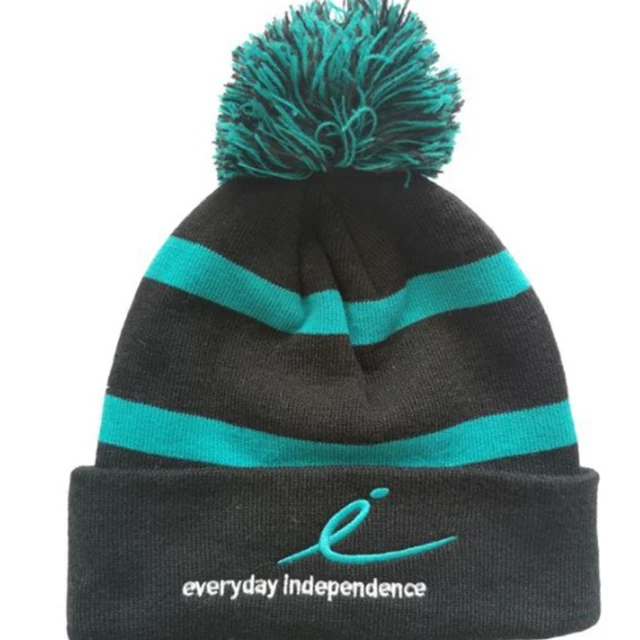 Low MOQ High Quality Custom Knit Embroidered Team Bennie Beni Beanie Hat