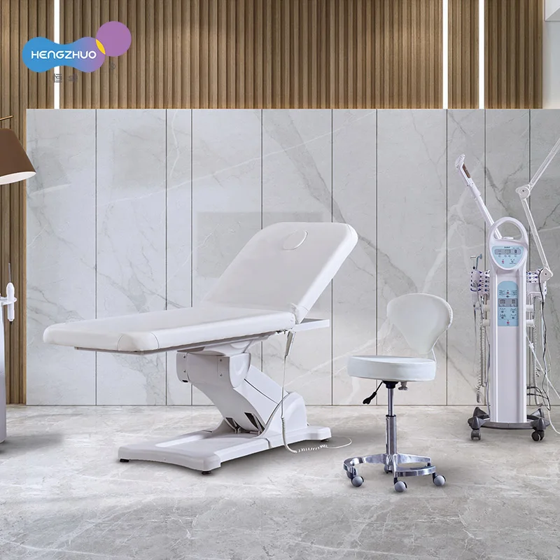 Electric Massage Table 2 Motor Height Adjustable Salon Furniture Modern Beauty Spa Bed for Sales PU/PVC Leather