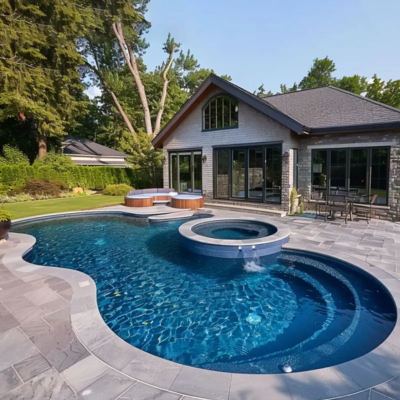 free style luxury custom big large swim spa pool design outdoor jacuzzi fiberglass inground pools swimming outdoor