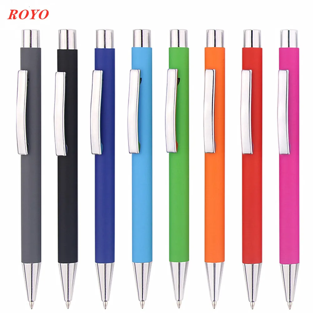 Rubber Matte Advertising Promotional Pens Wholesale Metal Ballpoint Pens With Custom Logo Ballpen Manufacturing