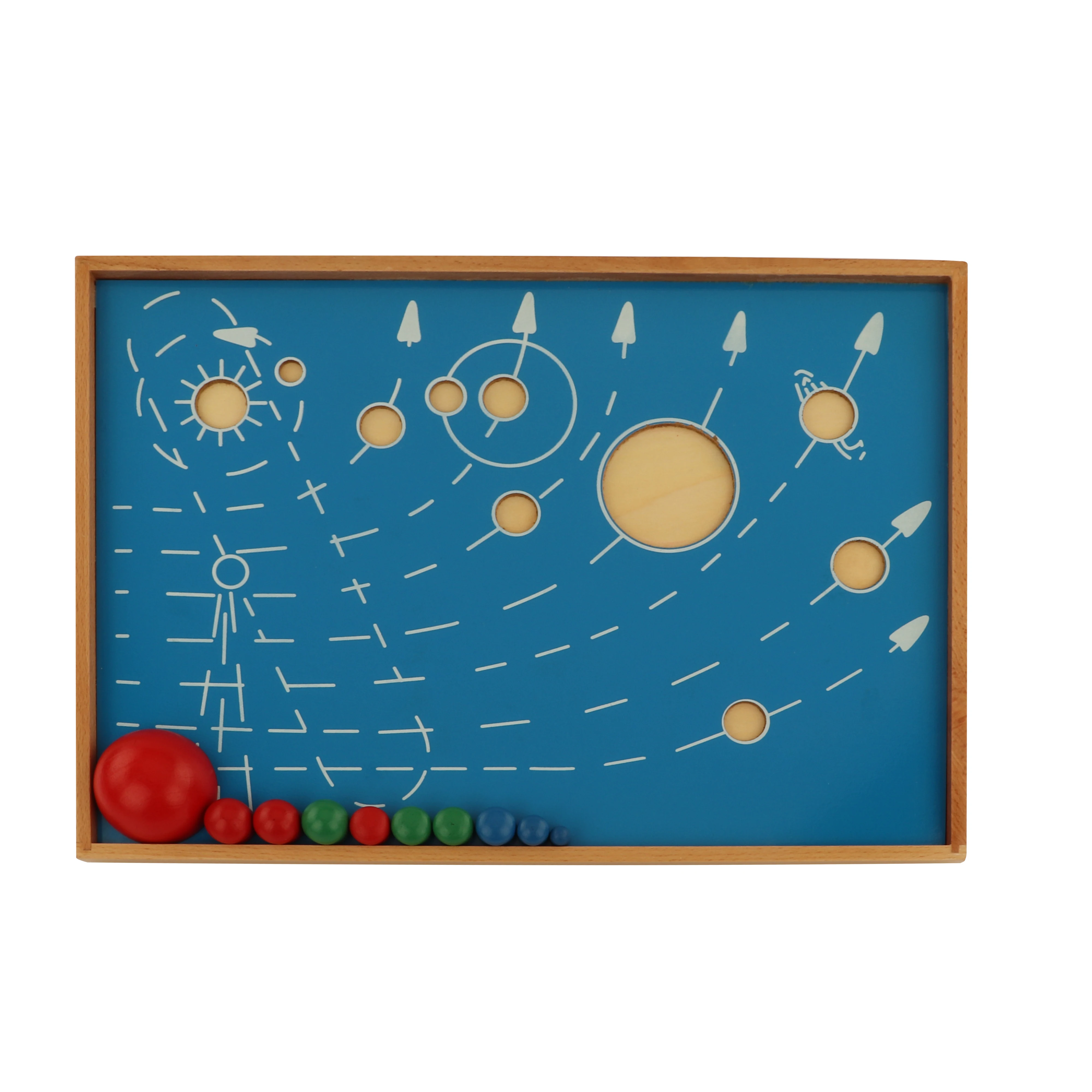 GE080(NX) Nine planets  montessori equipment materials geography wooden toy  montessori for AMS
