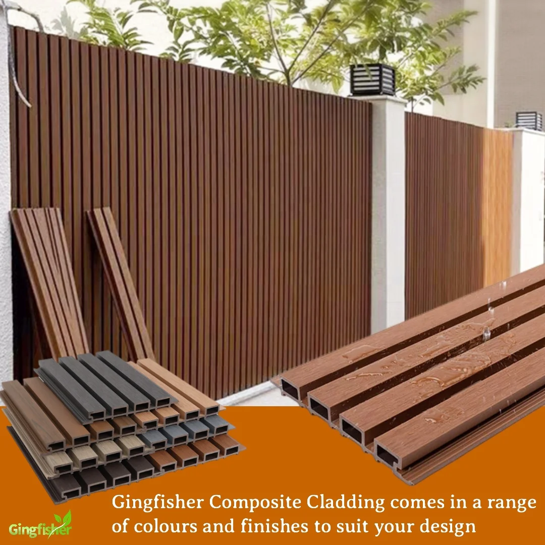 New Stylish External Waterproof 3D WPC Wall Panel Wall Cladding Exterior for Garden