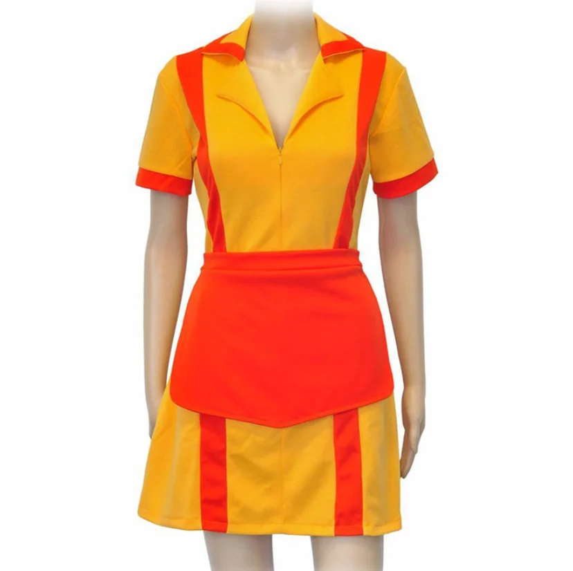 America Drama Bankrupt Sisters Halloween Women Cosplay Costume Waitress Maid Clothes