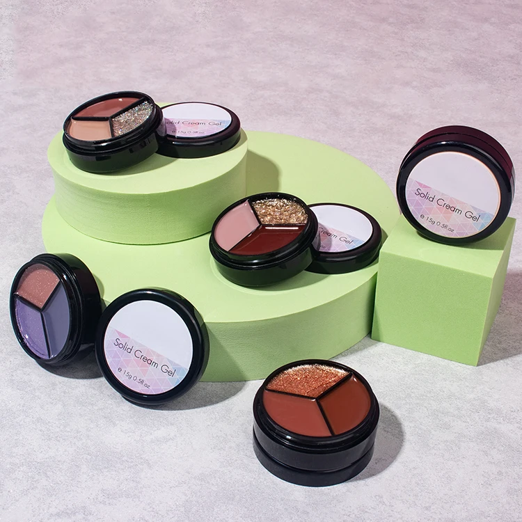 Hot sell 2022 new nail products 16 colors in 1 eye shadow palette nude colors solid gel nail polish