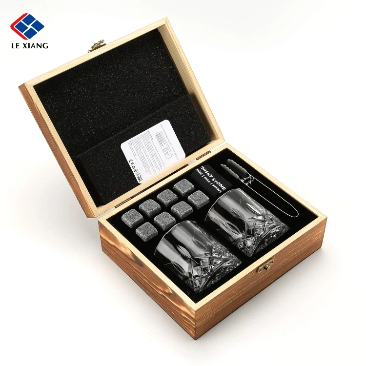 2021 new product custom Tech Whisky Chilling Rocks Gift Set - premium whiskey stones-sipping stone and ice cube stone