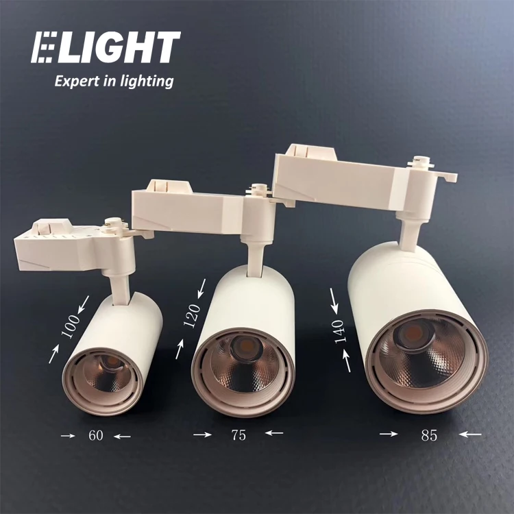 10W 20W 30W plastic led shop track spot light housing with durable LED track light
