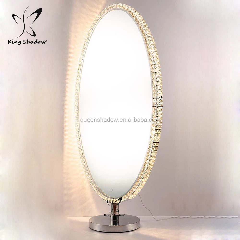 
New salon furniture double sided oval mirrors stations styling chair hairdressing salon mirror station 