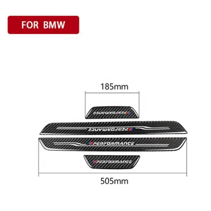 Door Sills Protector Cover Carbon Fiber Sticker For 08-14 BMW X5 E70/X6 E71 Car Decorative Trim Accessories