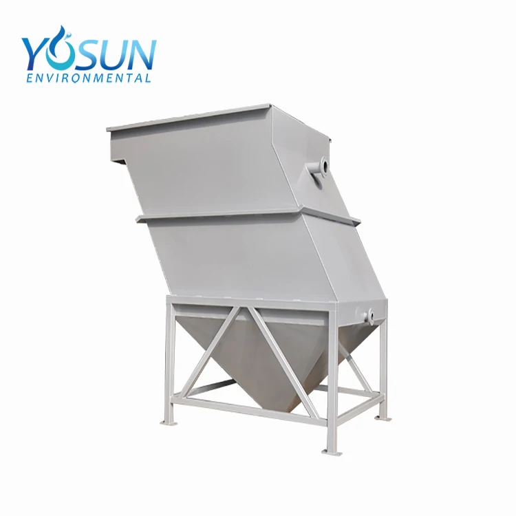 Lamella plates sedimentation tank for industrial water clarifier