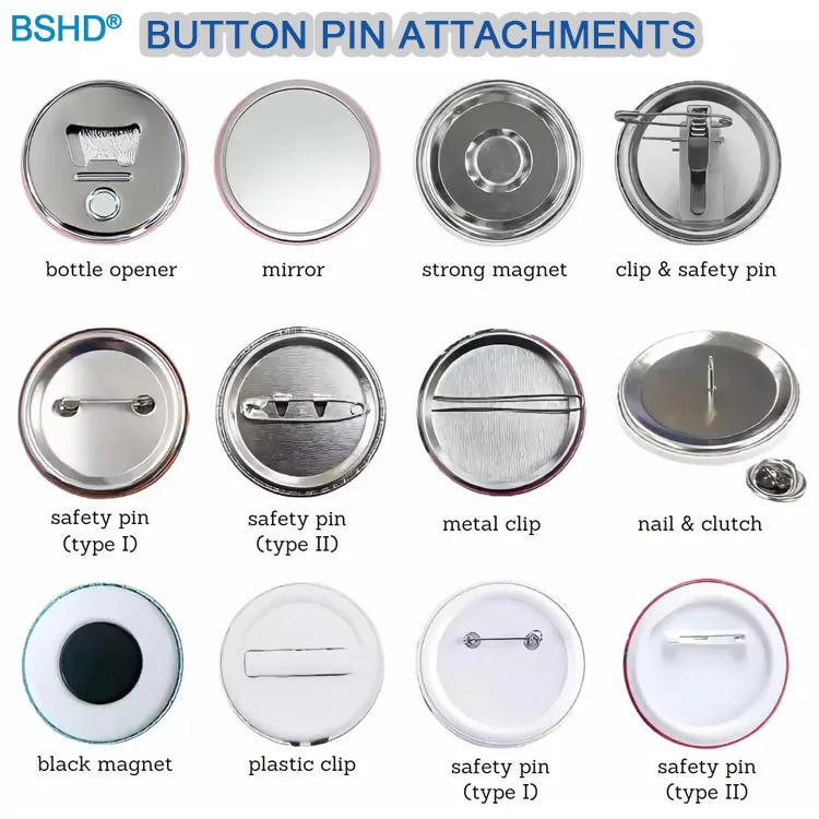 Personalized Design Blank Metal Pin Badge Button Supplier Round Custom Logo Printed Tin Tinplate Button Badges 58mm