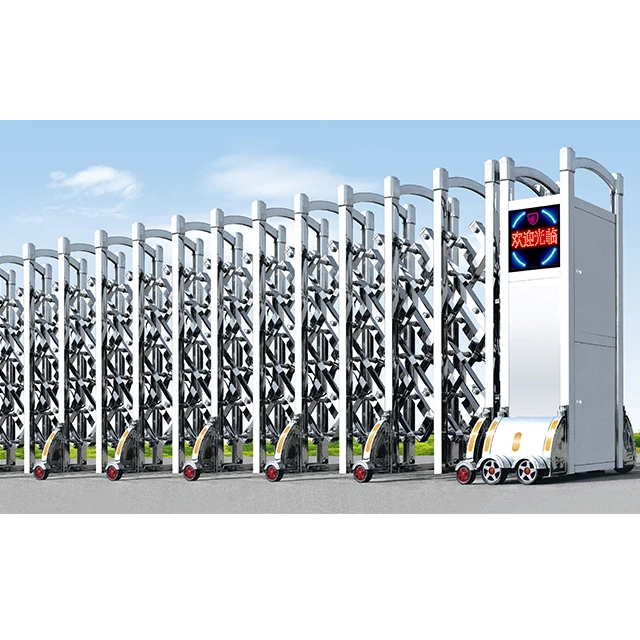 304 automatic stainless steel sliding folding gate design