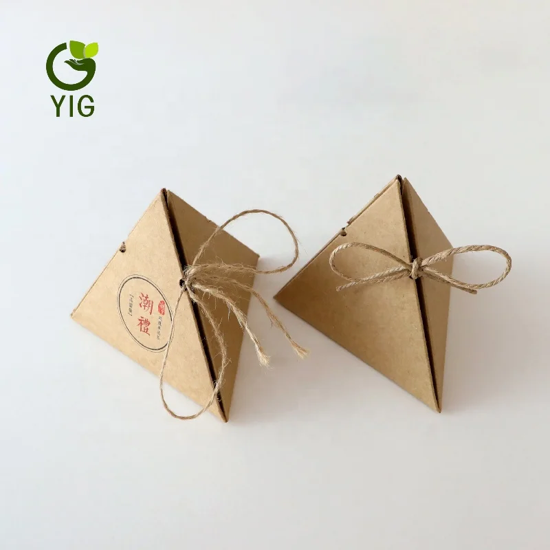 Decoration custom printed empty tea box paper cardboard tube triangle tea box
