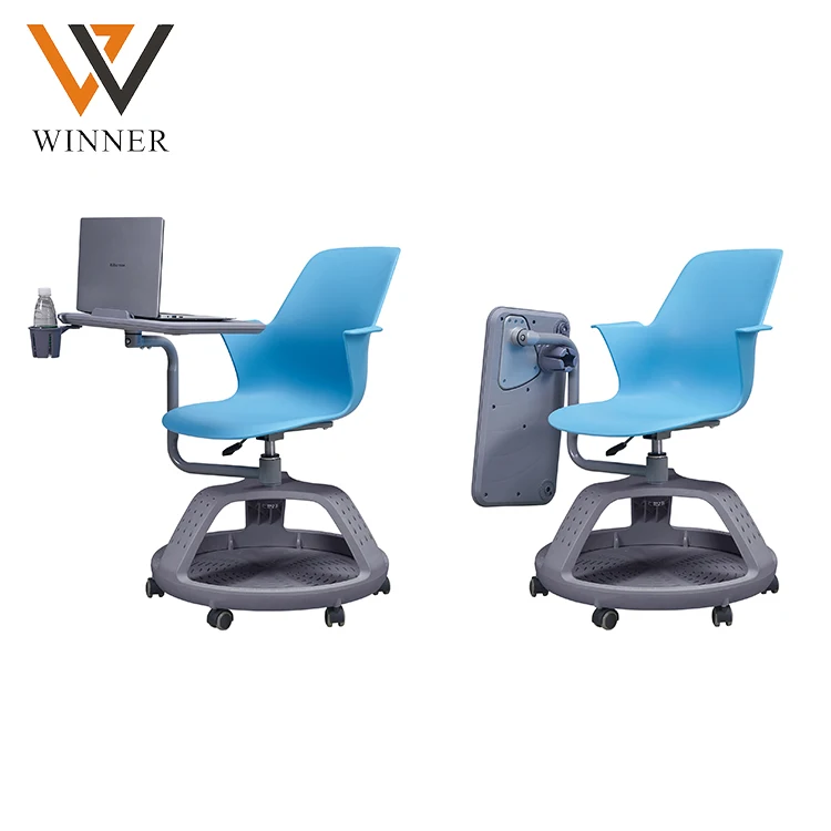 Removable School Table Chair Plastic Desks Writing Pad Modern Comfortable College Training School Furniture for Sale
