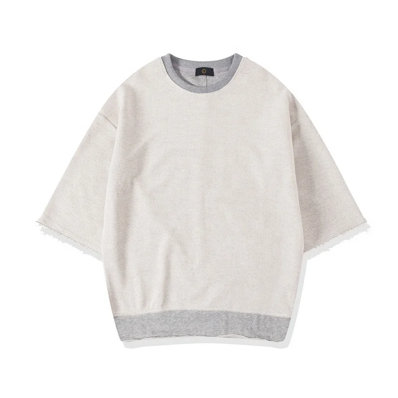 Тяжелая Хлопковая мужская футболка с коротким рукавом в стиле хип-хоп