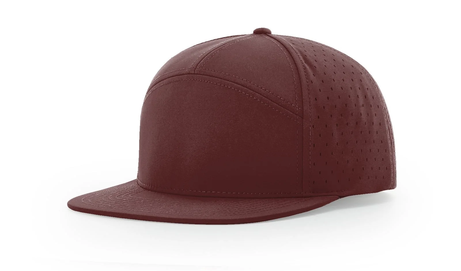 wholesale Price Custom Cotton 7 Panel Snap Back Cap Plain Snapback Cap