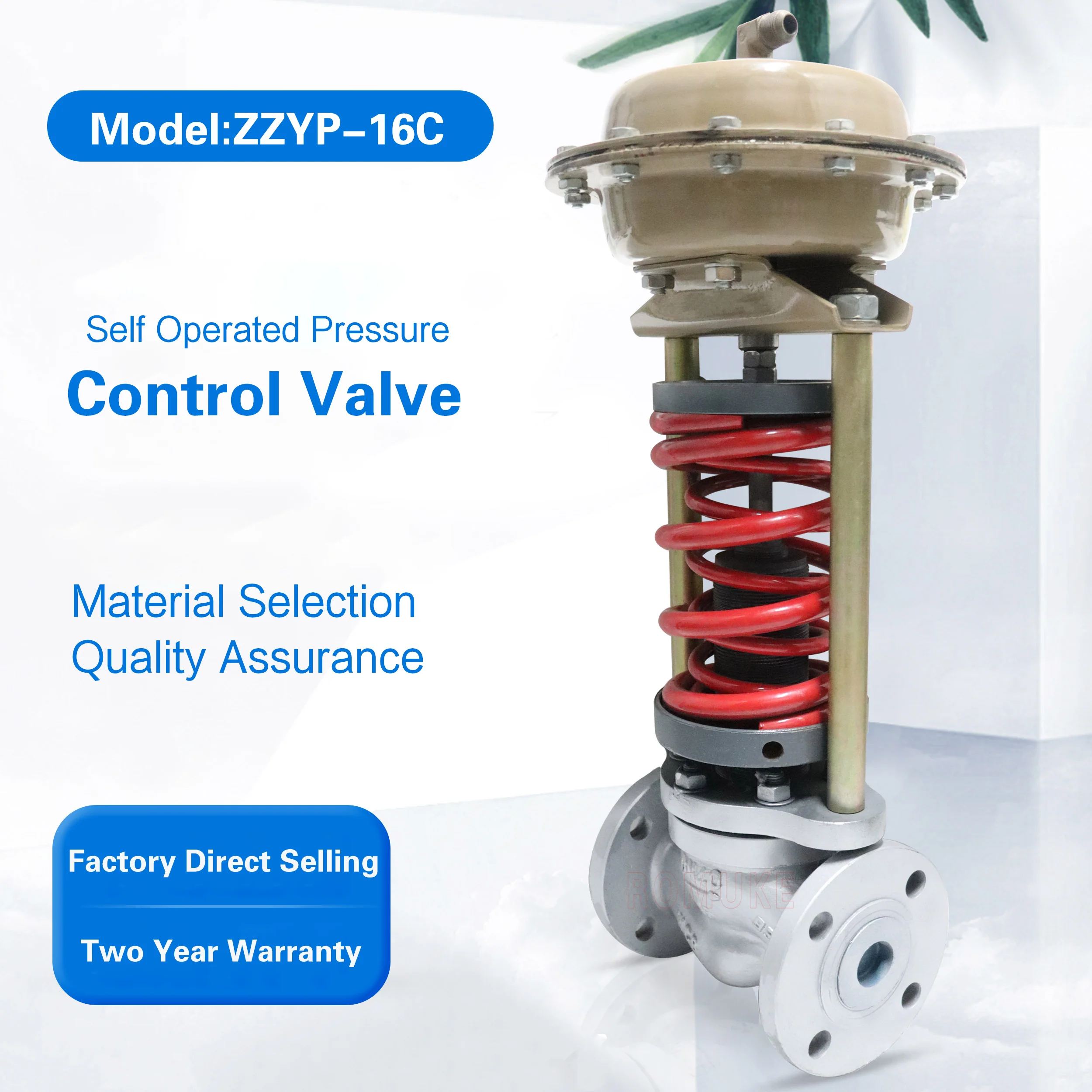 ZZYP-16C Cast Steel Self operated Pressure Flange Control Valve
