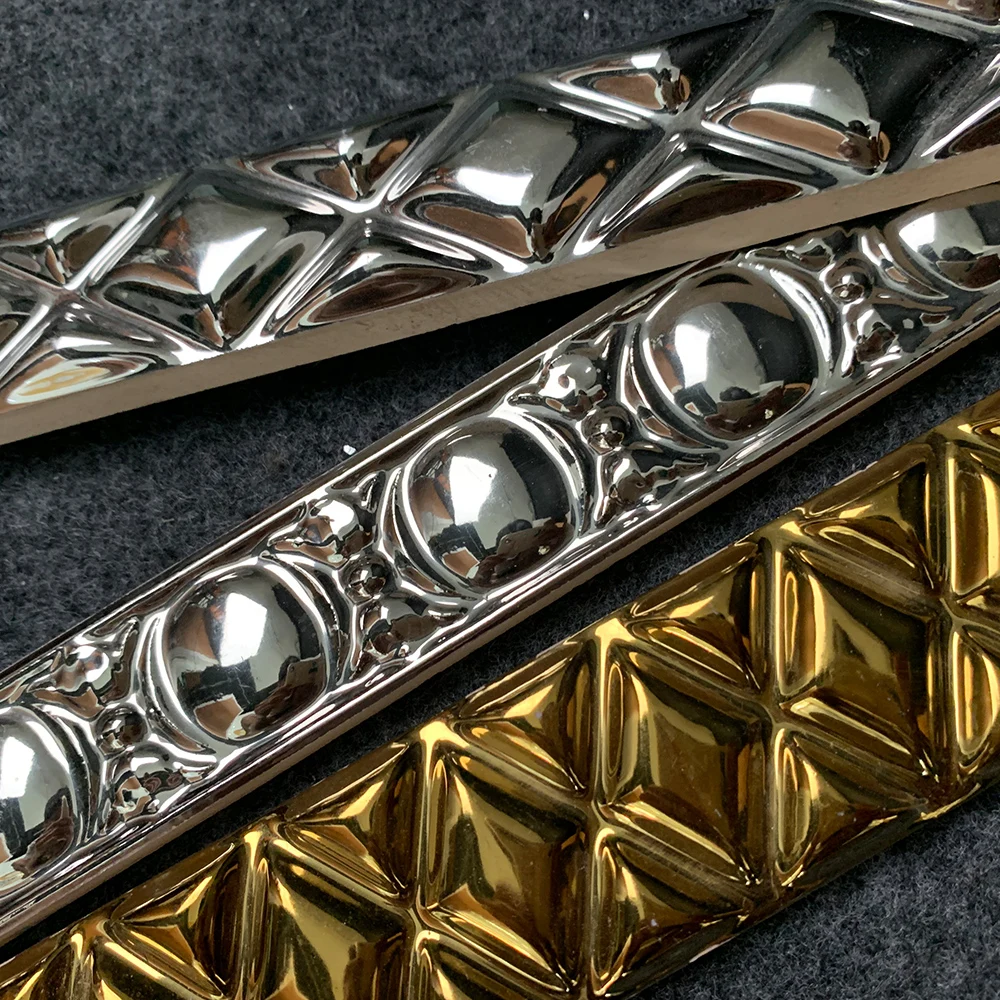 Gold Trim Tiles Silver Pencil Border Tile 40x300mm Price in FOSHAN