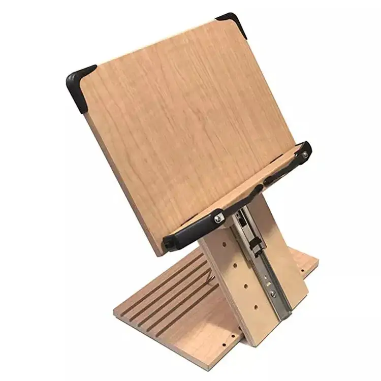 Portable Book Holder Tray Page Paper Clips Cookbook Recipe Stand Torched Wood Book Stand Holder Cookbook Stand Desk Book rest