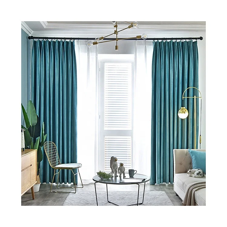 Luxury Modern Solid Curtains On The Window Door Velvet Blackout Curtain For Bedroom Living Room Curtains On The Window Door