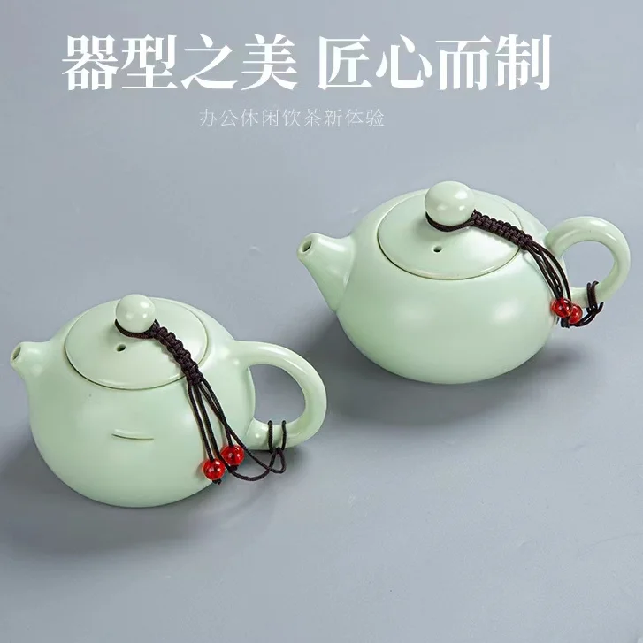 ceramic portable easy take teapot set 3 colors in simple gift box package two persons usage handmade gift teapot sets