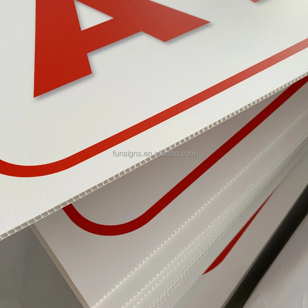Outdoor Advertising Custom Print PP Plastic Poster Board Corrugated Sign Custom Coroplast Signs