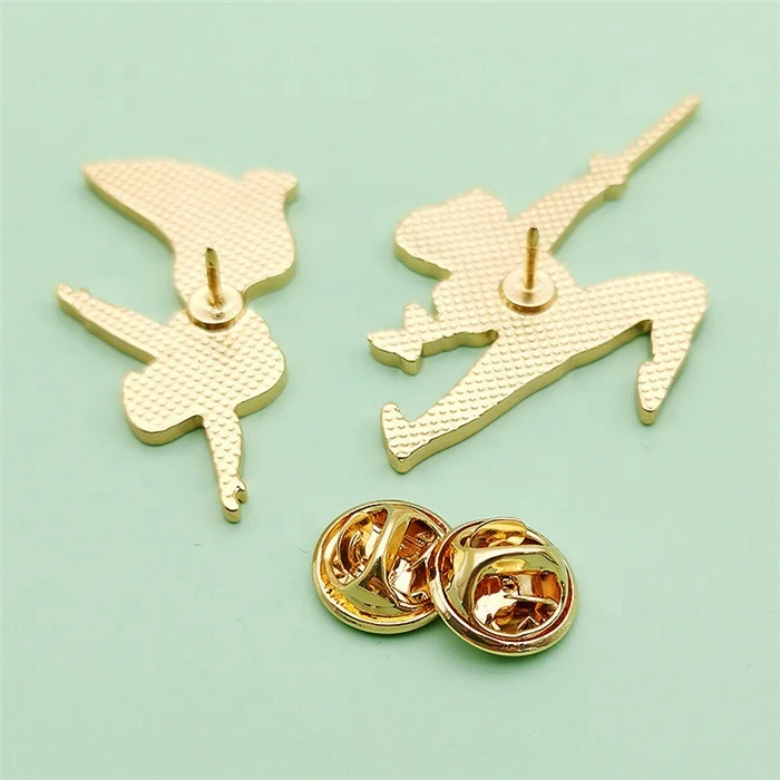 custom stars hua mulan soft enamel zinc alloy die cast metal badge