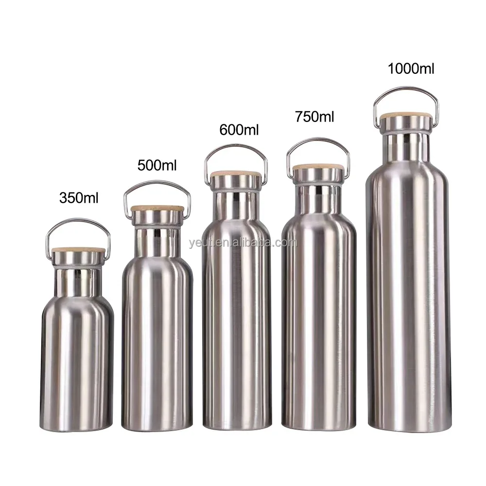 Big Mouth Double-Wall Thermal Flask, Stainless Steel Water Bottle Thermos Vacuum Flask Outdoors Sports Bottle with Lid