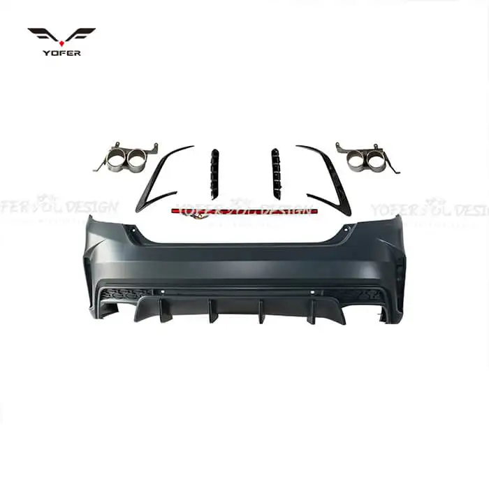 Yofer Hot Sale pp back Rear Bumper loong shadow car parts bodykit bumper for Accord2018-