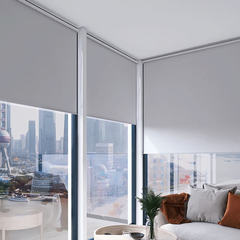 Office blackout wifi control blinds roller zigbee electric horizontal automatic smart roller blinds shade