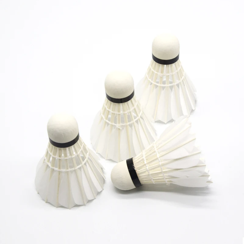 Wholesale Oem Customized Badminton Shuttlecock Goose Feather Shuttlecocks for Tournament Best Durability Shuttle Cock