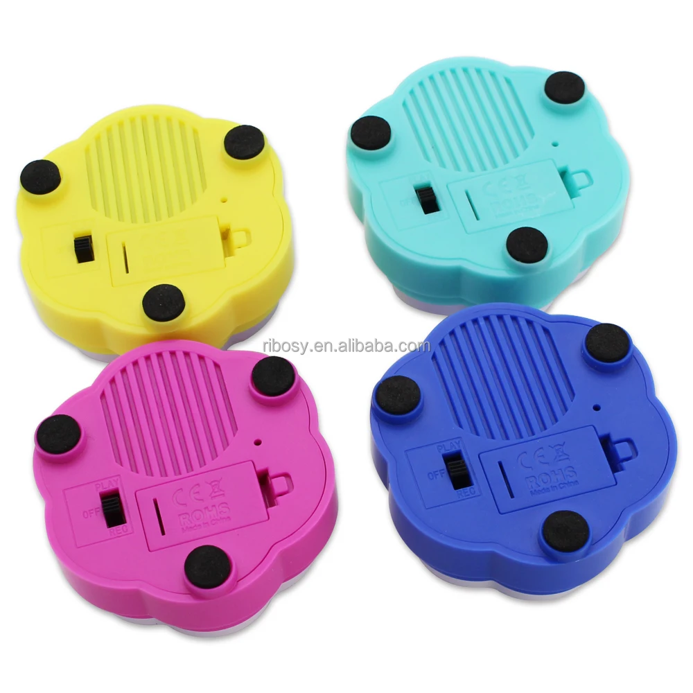 Newest design recordable answer talking buzzer custom sound easy button dog communication for small pets (set of 4)