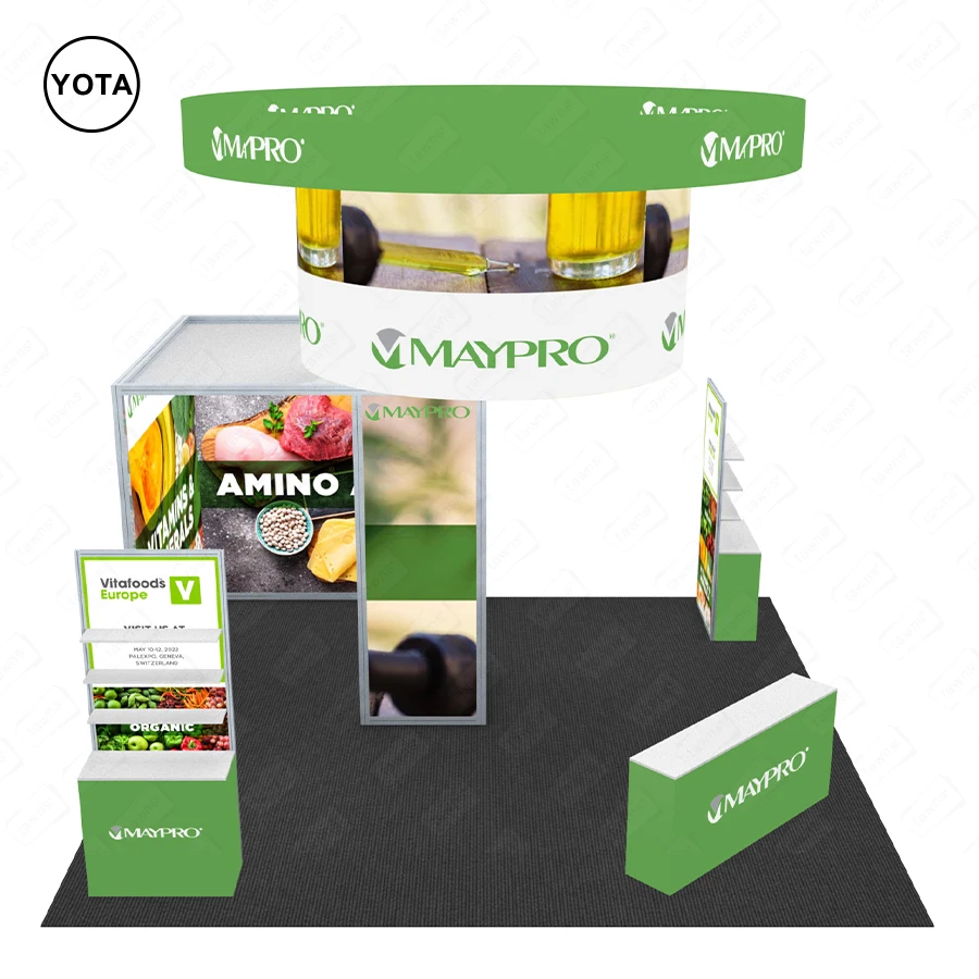 Tawns Easy Set Up Modular Trade Show Equipment Booth Stand Tension Fabric Aluminum Frame Banner Stand for Exhibition Expo