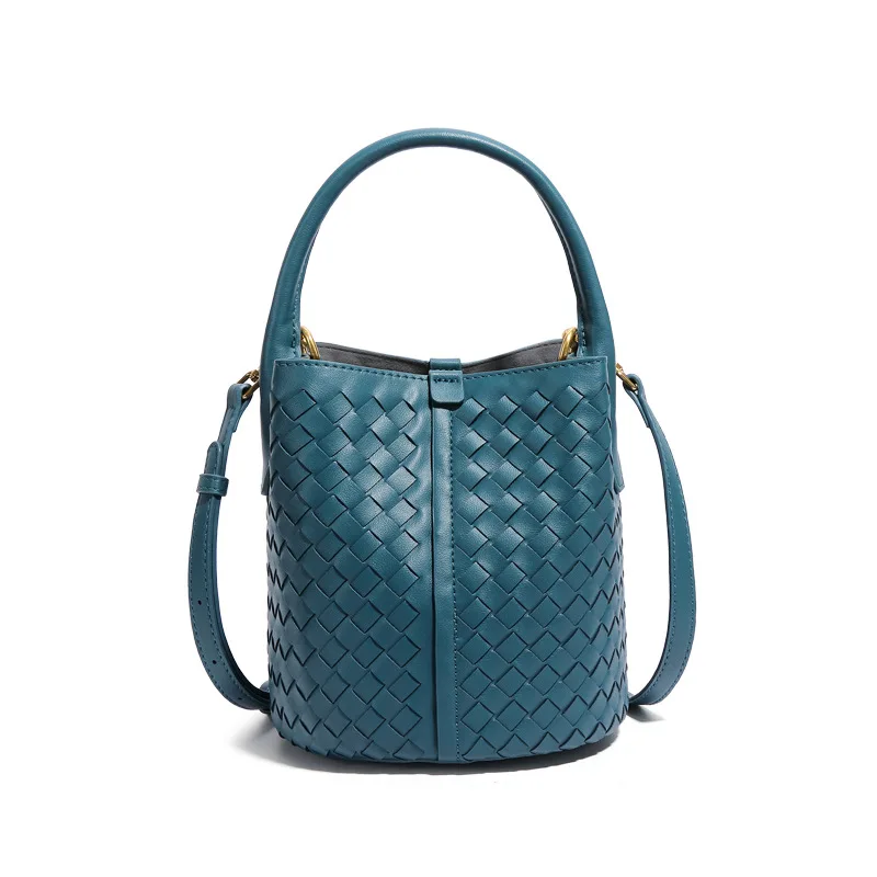 Handwoven Bucket Bag Fashionable and Casual Versatile 2in1 Bag Simple New High Quality Crossbody Shoulder Bag