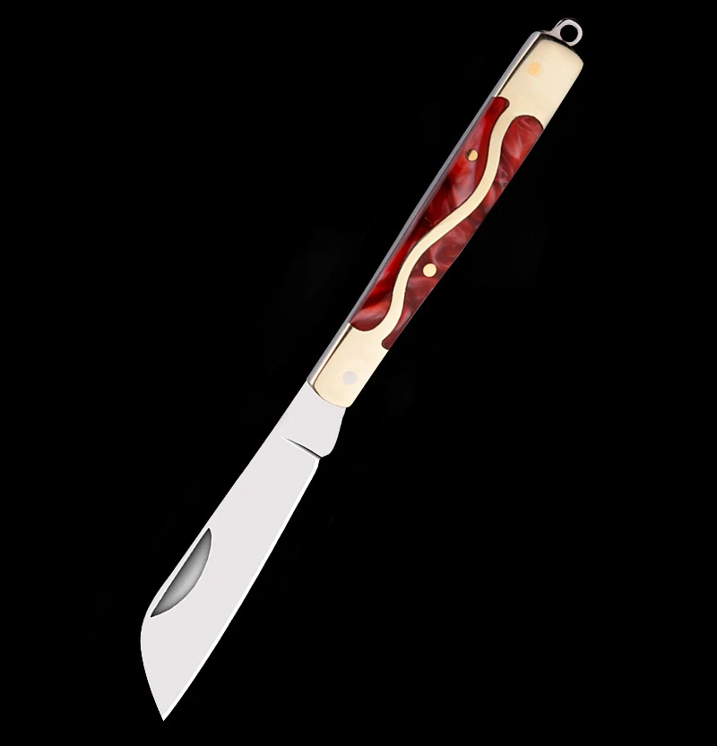 Top Quality Professional wood handle folding survival camping stainless steel knife for man