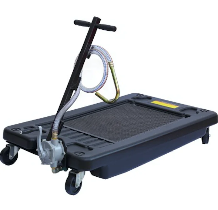 17 Gallon Low-Profile Oil Drain, Plastic oil drain tank.