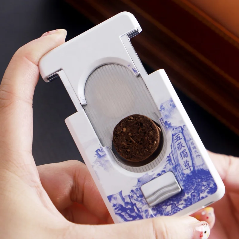 Wholesale Chinese style custom logo table top Cigar cutter accesorios luxury set for easy cutting cigar
