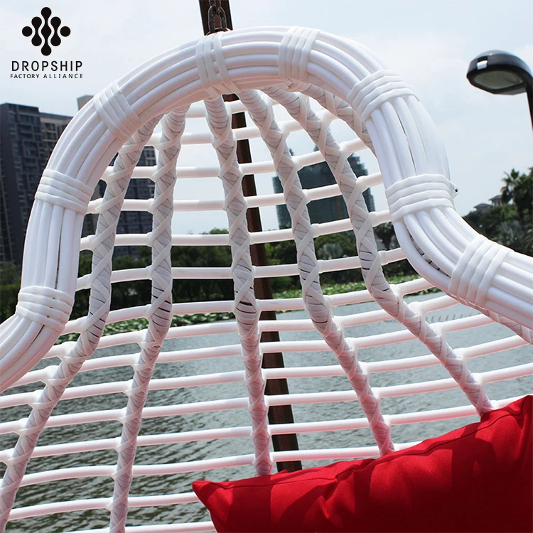 DS-ES0005 2022 factory goos quality indoor garden outdoor wicker rattan double seat hanging egg swing+chair patio swings