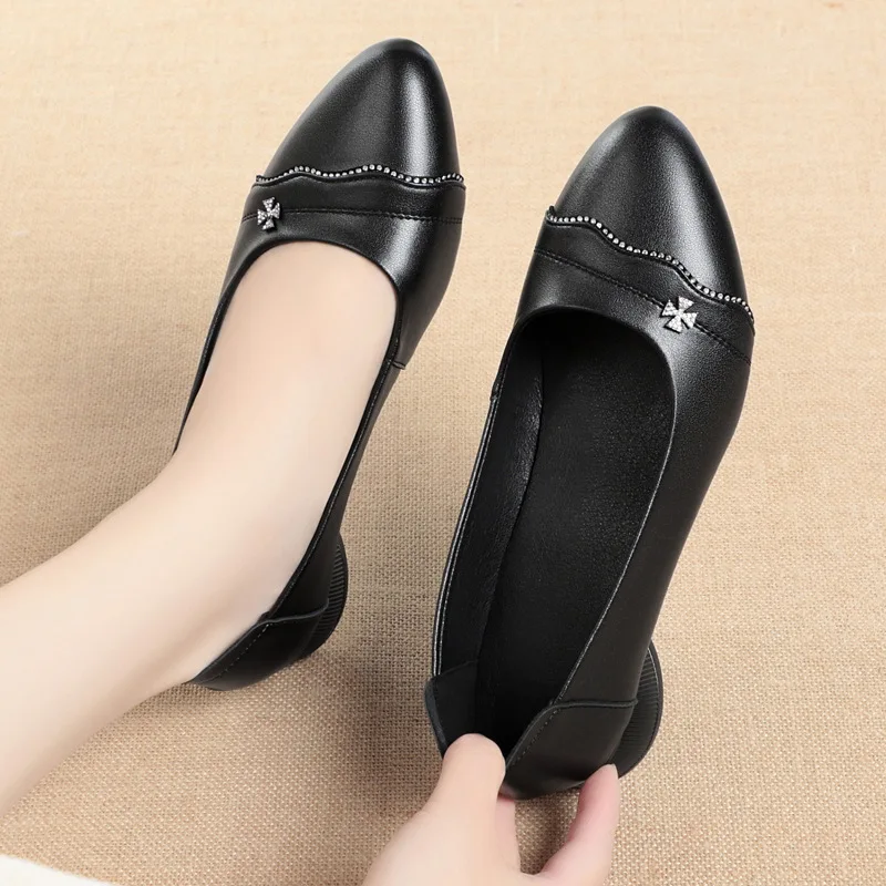 ARUBBIT Luxury Designer Casual Fashion Office Hot Sale Italian Korean Ladies Shoes Heels Women Genuine Leather Shoes