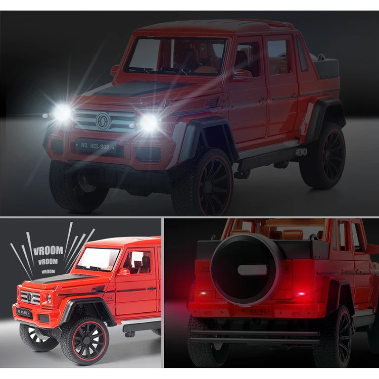 High Quality Simulation Vehicle Model Light Sound Pull Back Diecast Alloy Open Car Toys