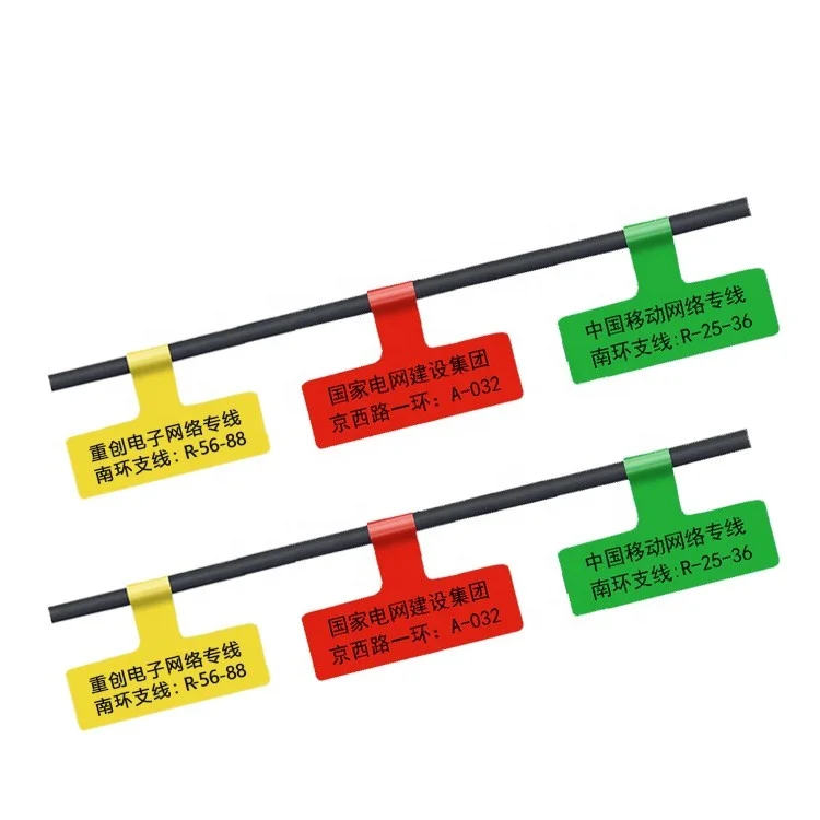 china supplier custom adhesive cable Handwritten and printable label sticker