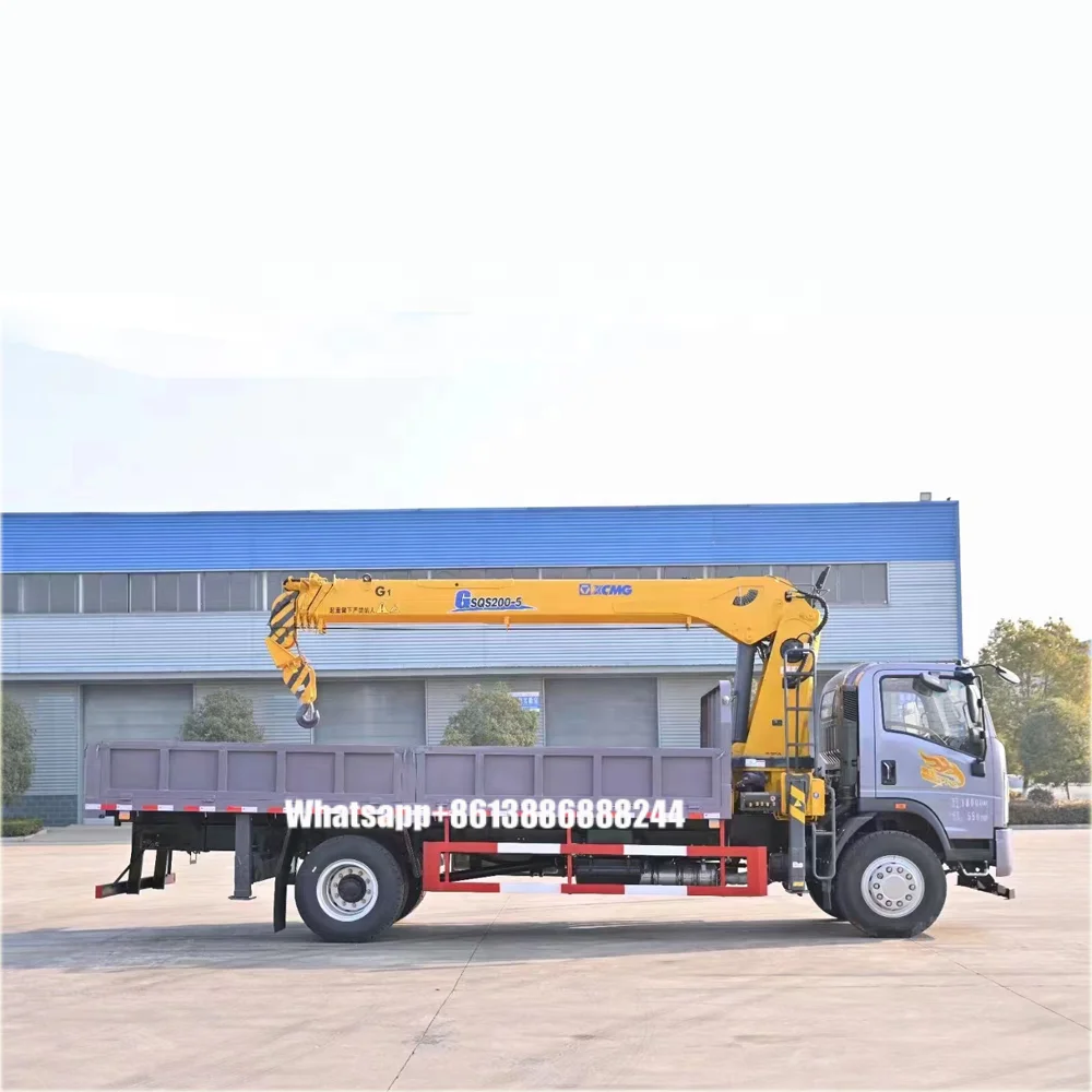 Sinotruk  haoman  4*2 mechanized lorry  With 8 tons Crane  Dumper truck with hoist     lifting truck