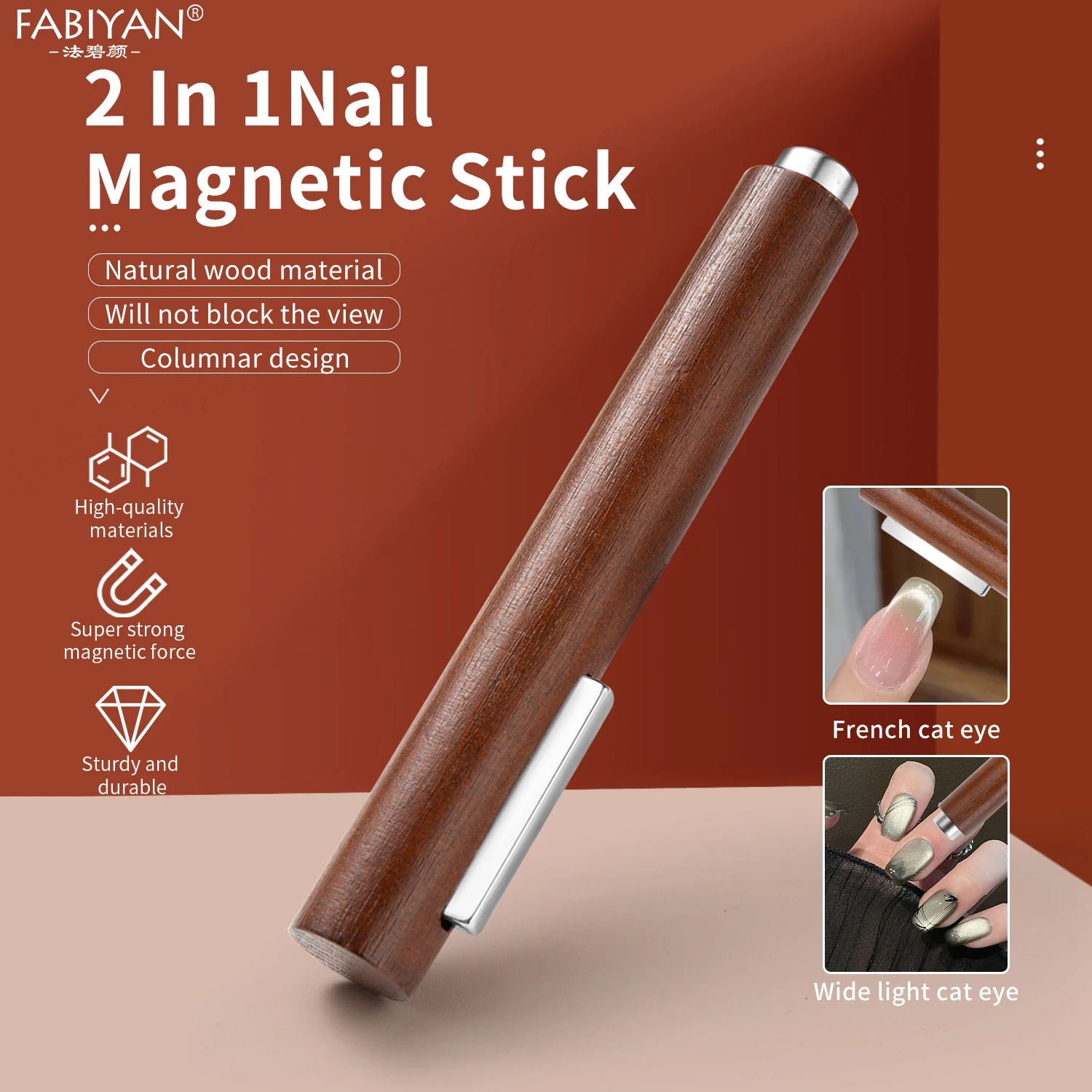 Wholesale DIY Manicure Tools Cat Eye Gel Magnet Super Strong Multi-function Nail Art Magnet 2 in 1 Cat Eye Magnet