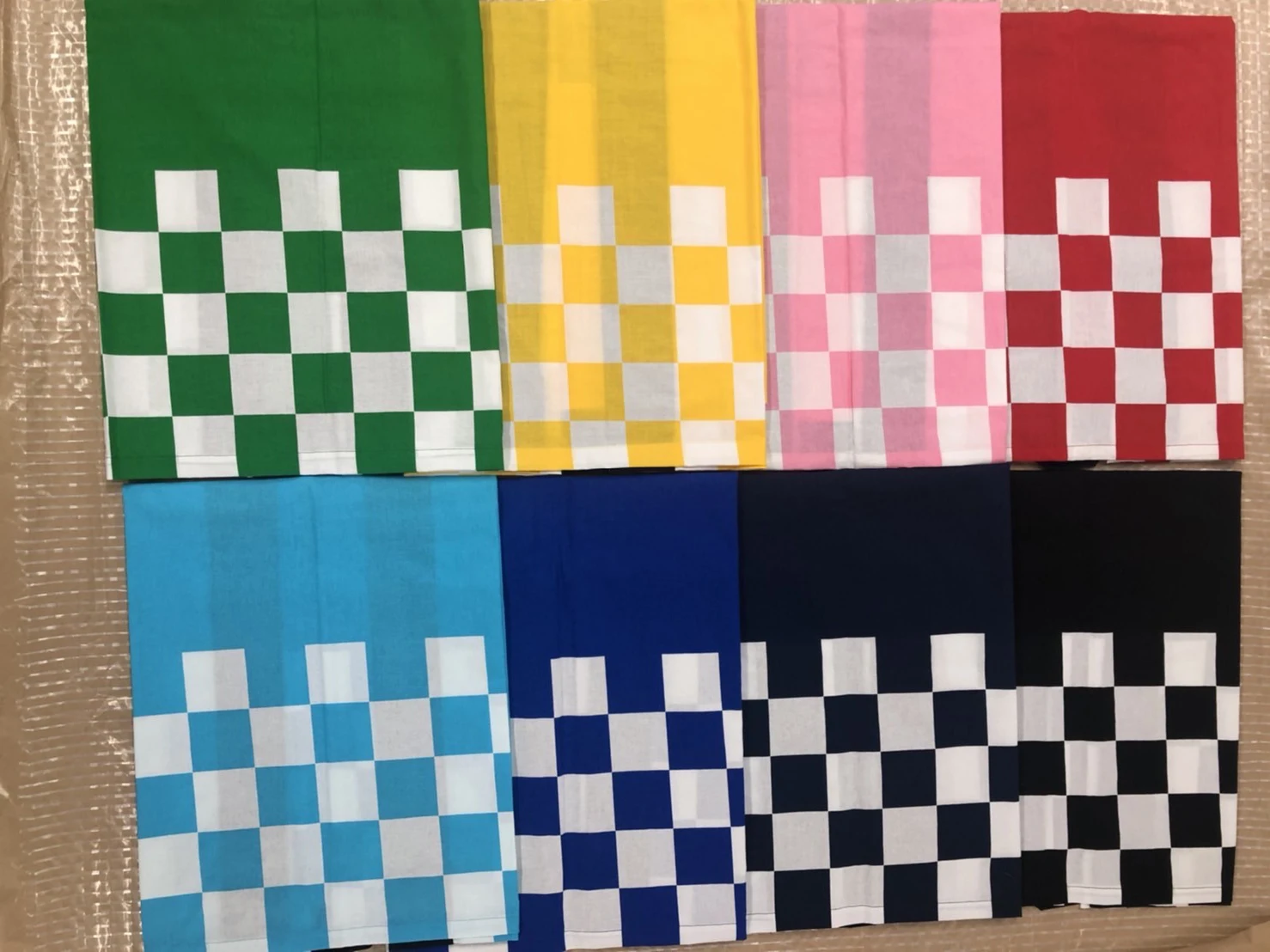 Japanese traditional colors checkered pattern girl cloak coat men