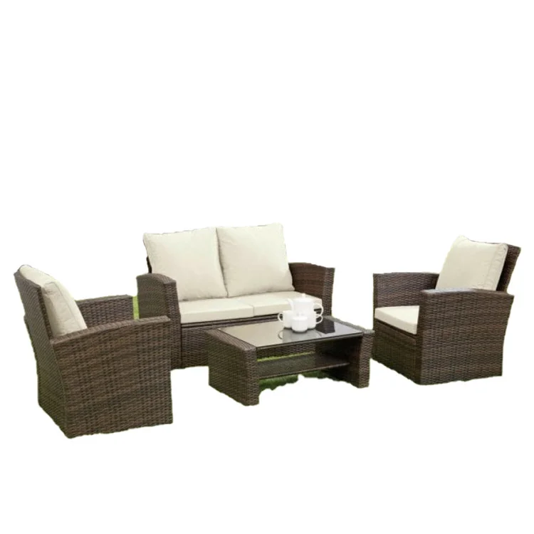 Hot selling Outdoor Furniture  Wicker Sofa Set Garden  Sets Sofa Rattan Furniture Outdoor