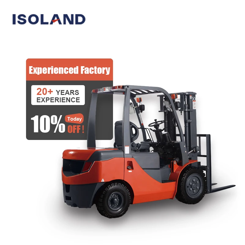 Isoland China Hydraulic 3tons Engine Forklift Diesel Lift 1.5-3 Ton For Option Brand New Fork Lift Truck