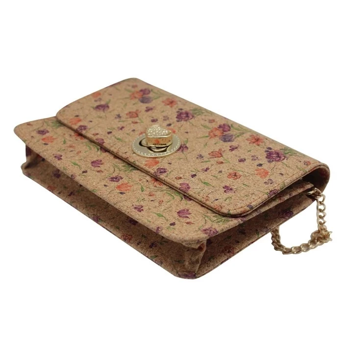 
Classic cork shoulder bag fashion clutch bag cork leather vanity bag for lady 